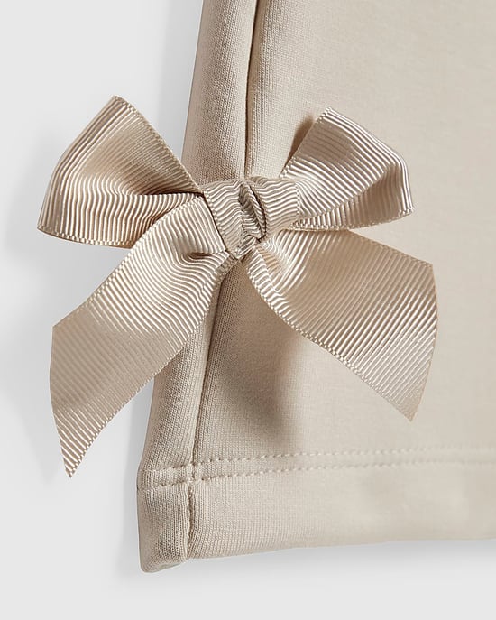 River Island Girls Trousers Cream Wide Leg Bow - Image 2