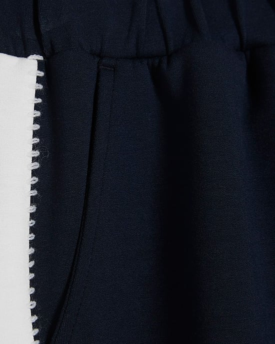 River Island Womens Wide Leg Trousers Navy Colour Blocked - Image 5