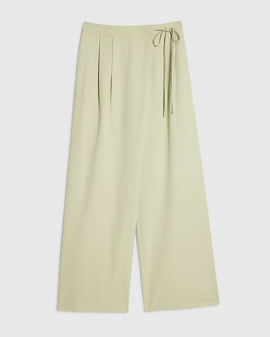 River Island Womens Wide Leg Trousers Green Wrap Detail - Image 5