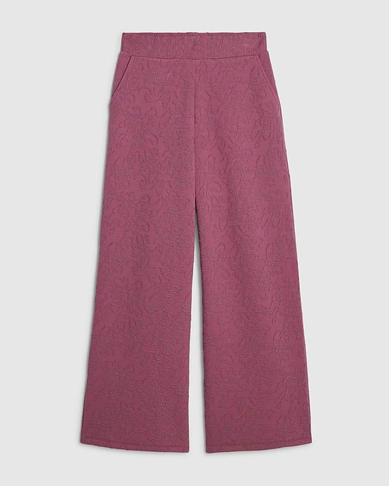 River Island Womens Wide Leg Trousers Petite Pink Jacquard Floral - Image 6