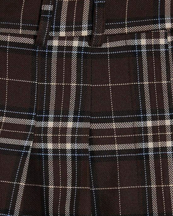 River Island Womens Wide Leg Trousers Brown Check - Image 5