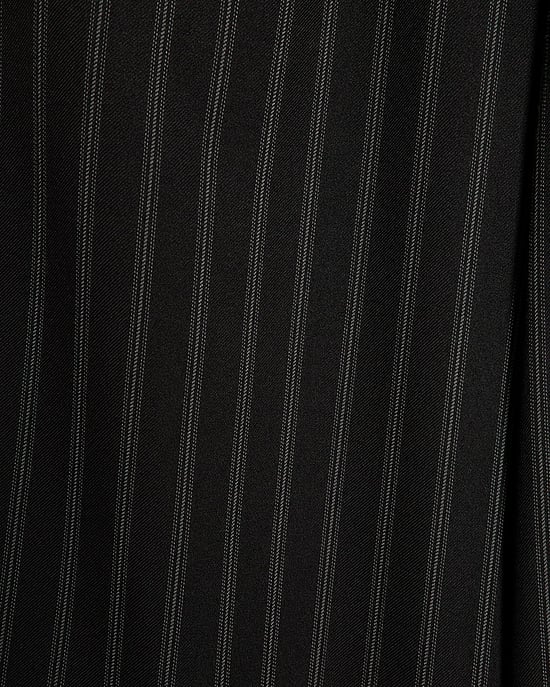 River Island Womens Wide Leg Trousers Black Striped Turned Up Hem - Image 5