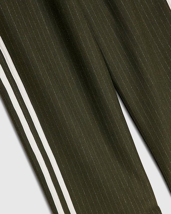 River Island Girls Wide Leg Trousers Khaki Pinstripe - Image 4