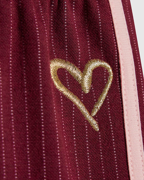 River Island Girls Wide Leg Trousers Red Pinstripe - Image 2