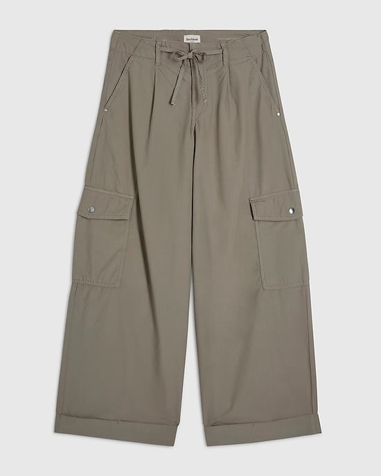 River Island Womens Cargo Trousers Beige Wide Leg - Image 6