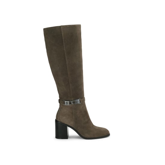 Kurt Geiger London Suede Kingsley Block Heel Knee Boots - Image 1