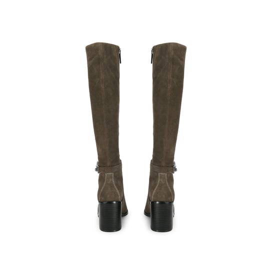 Kurt Geiger London Suede Kingsley Block Heel Knee Boots - Image 3