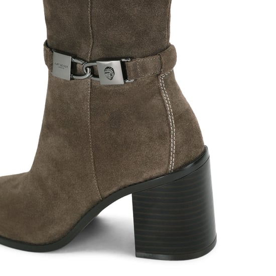 Kurt Geiger London Suede Kingsley Block Heel Knee Boots - Image 4