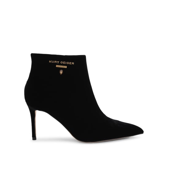Kurt Geiger London Velvet Stiletto Ankle Boots - Image 1