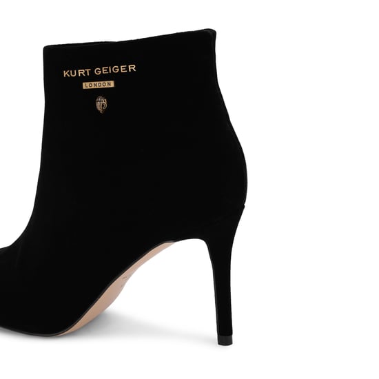 Kurt Geiger London Velvet Stiletto Ankle Boots - Image 3