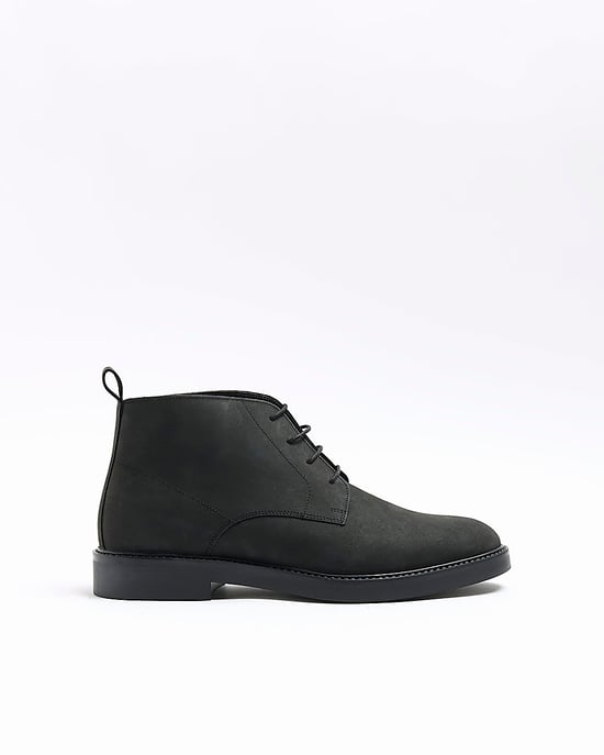 River Island Mens Chukka Boots Black Lace Up Padded - Image 2