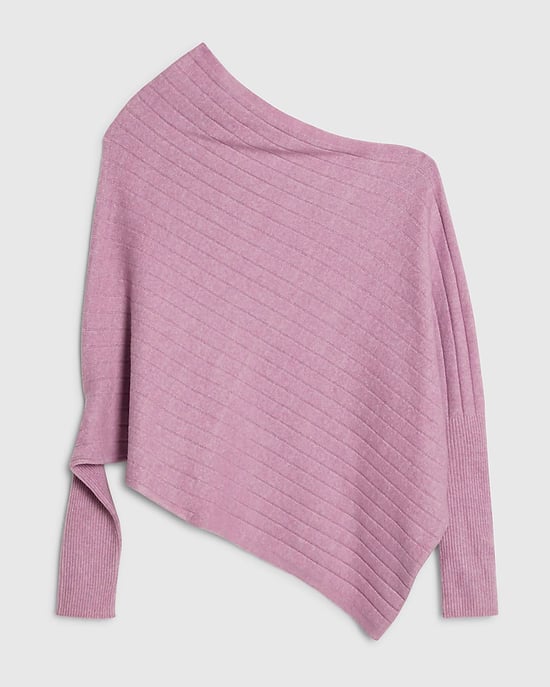 River Island Womens Jumper Purple Ribbed Off The Shoulder - Image 6