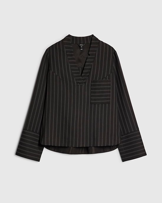 River Island Womens Tunic Black Stripe Pocket Detail - Image 6