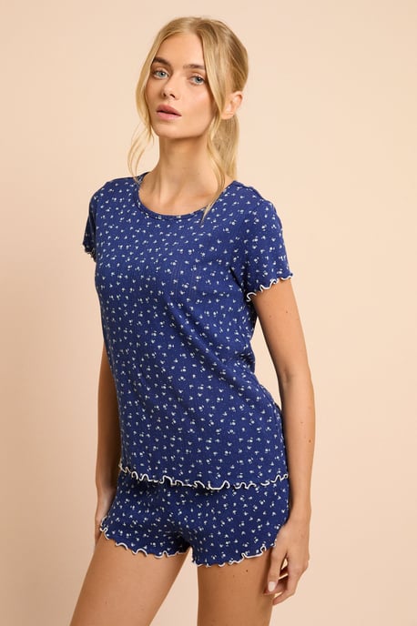 Pointelle Jersey Short Set - Image 1