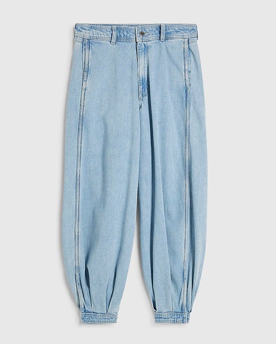 River Island Womens Jeans Tapered Blue Balloon Leg Zip - Image 6
