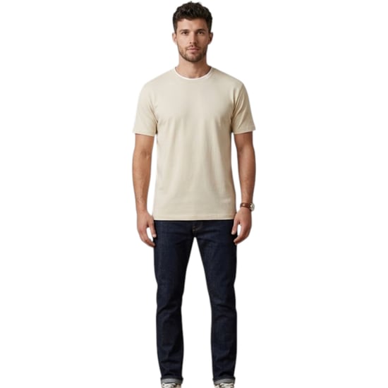 Mens T Shirts Short Sleeve Layered Collar Crew Neck Summer Basic Tee Pullover - Image 1