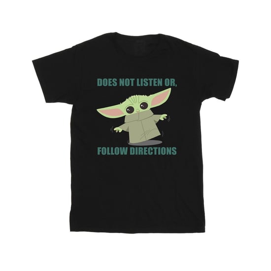 Star Wars Mens The Mandalorian Grogu Does Not Listen T-Shirt (Black) - Image 2