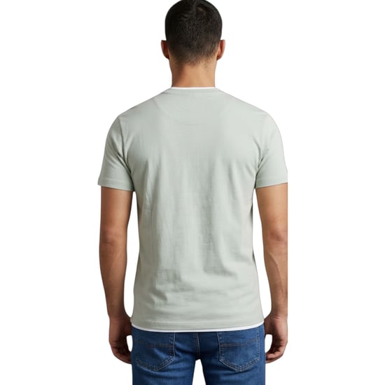 Mens T Shirts Short Sleeve Layered Collar Crew Neck Summer Basic Tee Pullover - Image 2