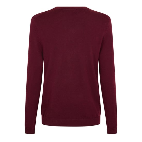 Boss Mens Batisse V Neck Sweater Top (Dark Red) - Image 2