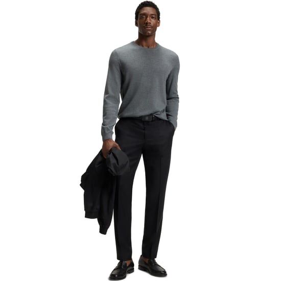 Hugo Boss Heren Leno-P Trui (Medium Grijs) - Image 1