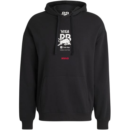 Hugo Mens Vcarb Racing Bulls Back Print Hoodie (Black) - Image 1