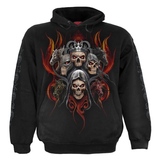 Spiral Unisex Adult Revelation Back & Sleeve Print Hoodie (Black) - Image 2