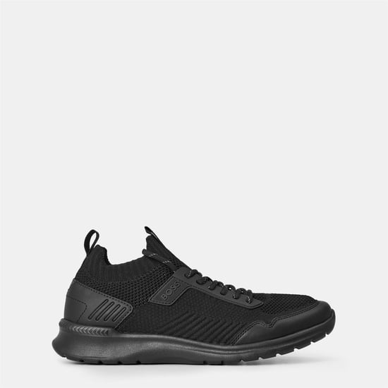 Boss Mens Extreme Suede Running Trainers (Svart) - Image 2