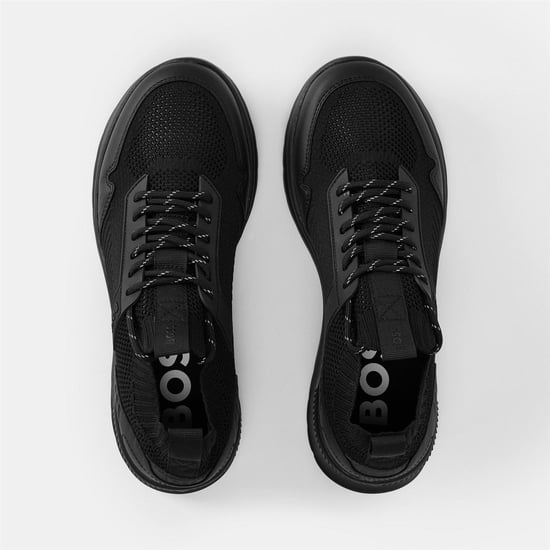 Boss Mens Extreme Suede Running Trainers (Svart) - Image 5
