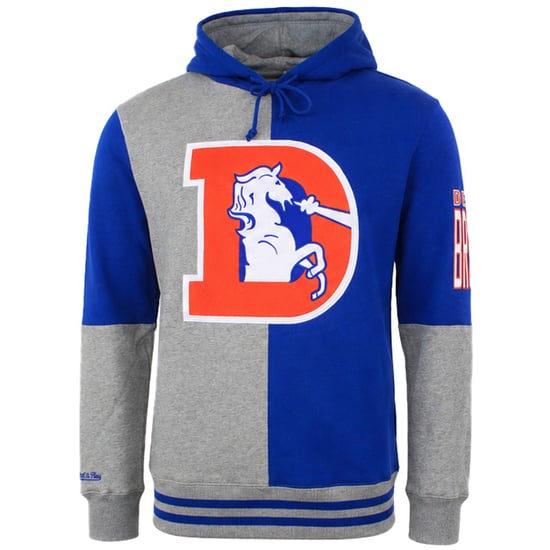 Mitchell & Ness NFL Denver Broncos Split Color Mens Blue/Grey Hoodie - Image 1