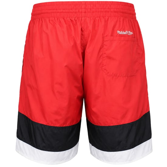 Mitchell & Ness NBA Chicago Bulls Striped Mens Red Shorts - Image 4