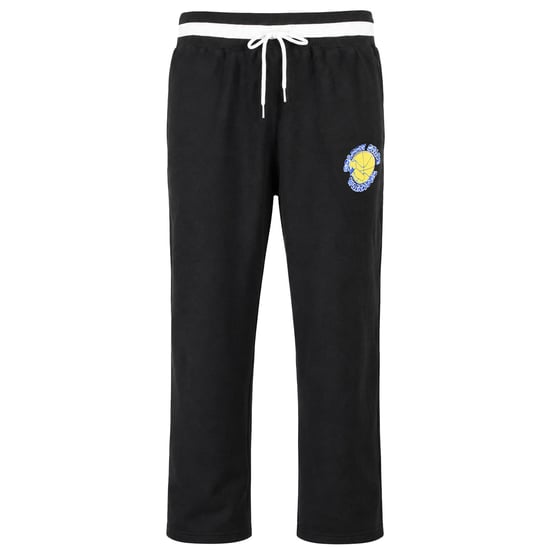 Mitchell & Ness NBA Golden State Warriors Reversed Fleece Tearaway Mens Black Track Pants - Image 1