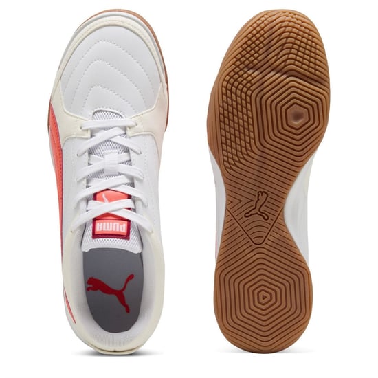 Men's Puma Pressing Iv Indoor Football Boots in Puma White-Gl - Image 3