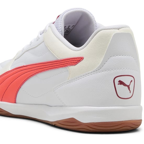 Men's Puma Pressing Iv Indoor Football Boots in Puma White-Gl - Image 5