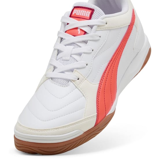 Men's Puma Pressing Iv Indoor Football Boots in Puma White-Gl - Image 6