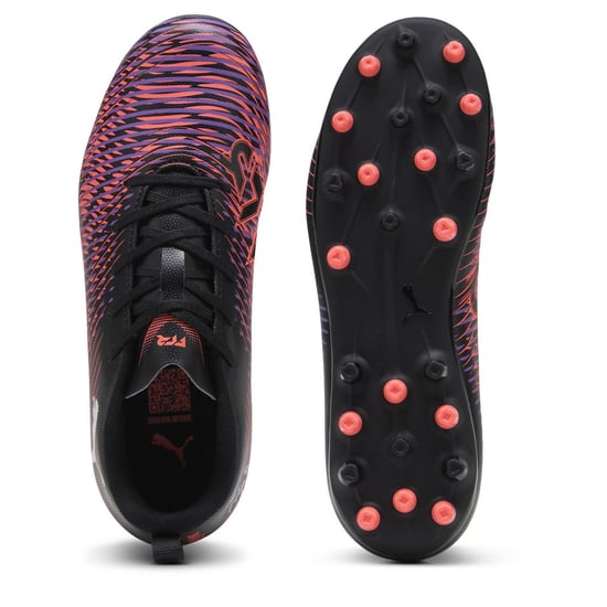 Boys Puma League Indoor Football Boots in Black-Wh - Image 3