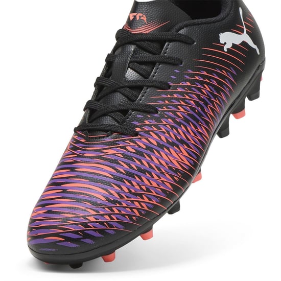 Boys Puma League Indoor Football Boots in Black-Wh - Image 6