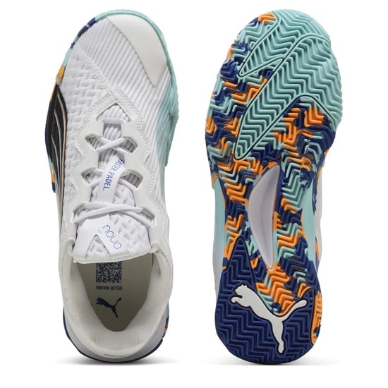 Men's Puma Nova Elite Padel Trainers in Puma White-Pum - Image 3