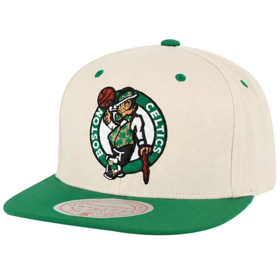 Mitchell & Ness NBA Boston Celtics Sail 2 Tone Off White Cap - Image 1