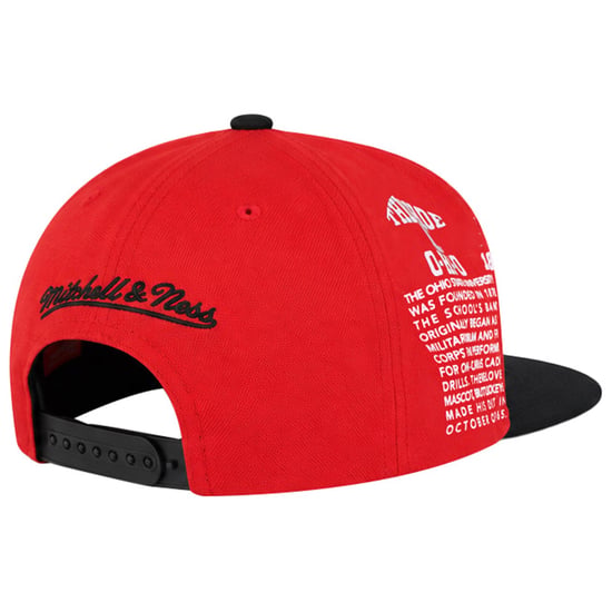 Mitchell & Ness NCAA Ohio State Buckeyes Team Red Cap - Image 2