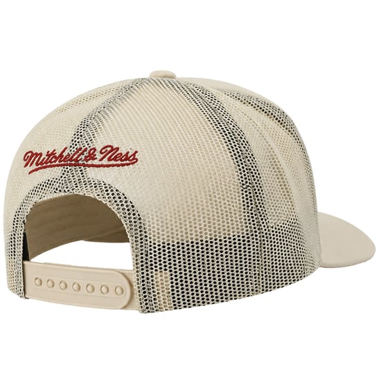 Mitchell & Ness NBA Miami Heat Evergreen Trucker Off White Cap - Image 2