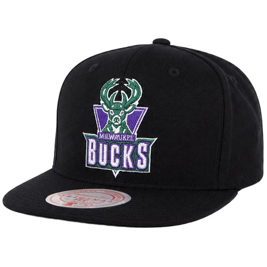 Mitchell & Ness NBA Milwaukee Bucks Wool Solid Black Cap - Image 1