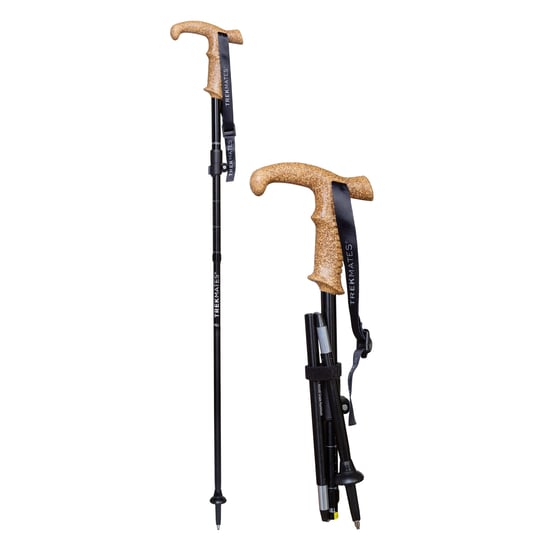 Wanderer Fold Single Pole Compact Foldable Walking Stick Hiking Outdoor - Image 1