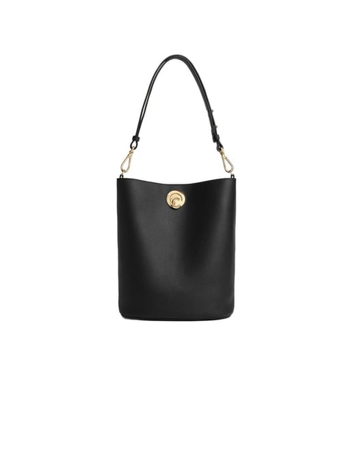 Coccinelle Embracing Tas Zwart/Cognac - Image 1
