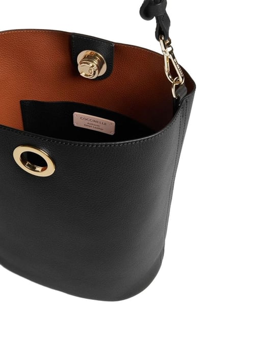 Coccinelle Embracing Tas Zwart/Cognac - Image 3