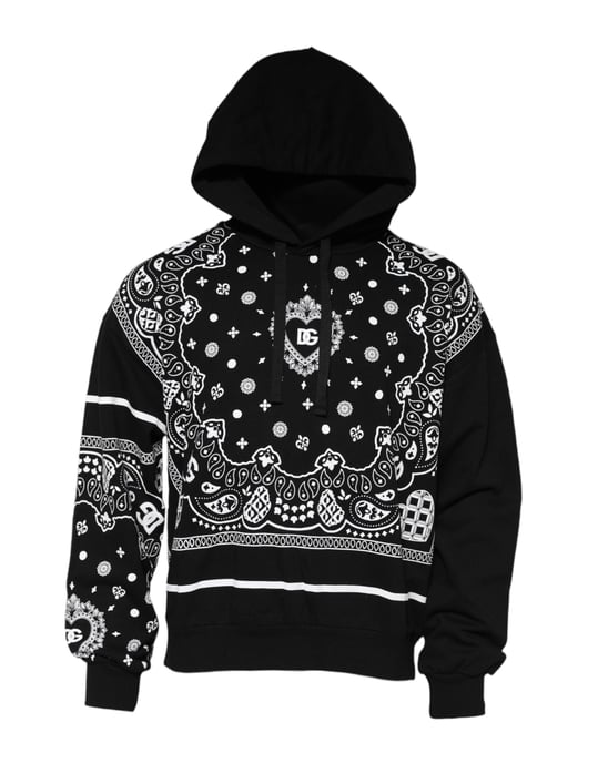 Dolce & Gabbana Svart Bandana Huva Herr Tröja - Image 2