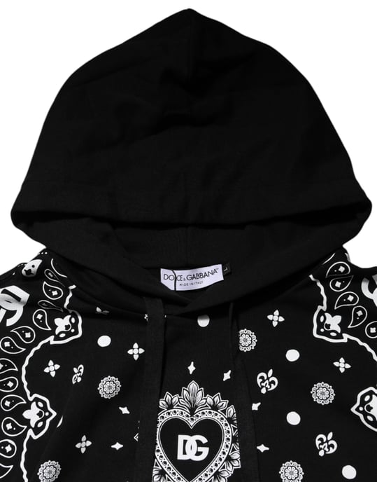 Dolce & Gabbana Svart Bandana Huva Herr Tröja - Image 4