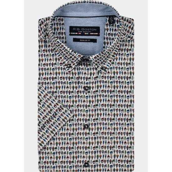 R.B. Boston Casual hemd korte mouw marshall ss button down 516670/320 - Image 2