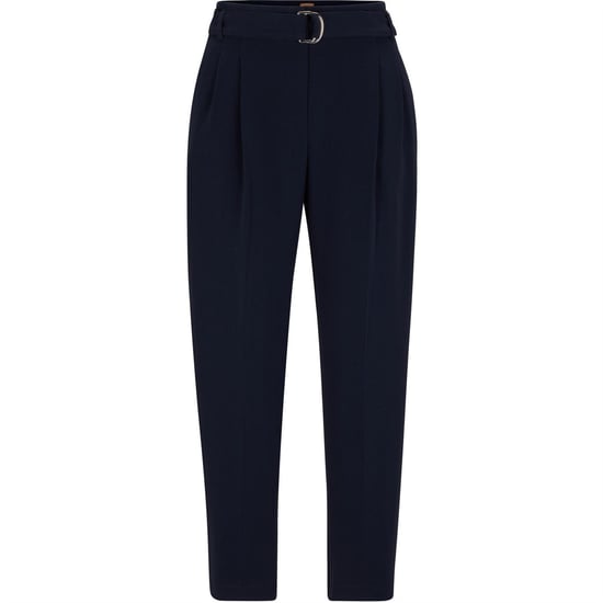 Boss Womens/Ladies Tapia Belted Regular Trousers (Blue) - Image 1