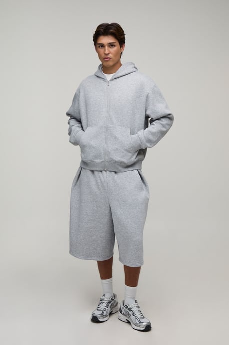 Essential Oversized Boxy Zip Through Hoodie - Image 4