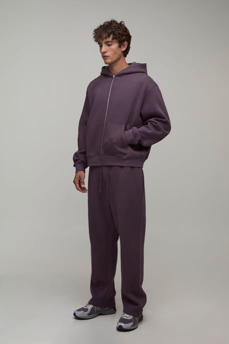 Essential Oversized Boxy Zip Through Hoodie - Image 4